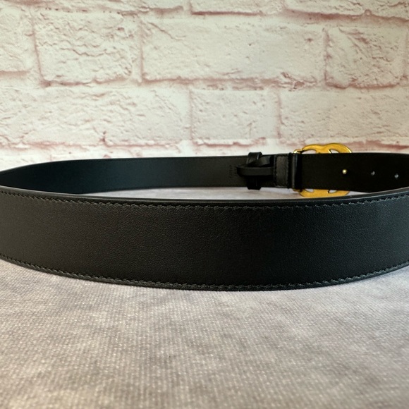 Gucci Marmont Double GG Black Leather Belt 414516 75/30
